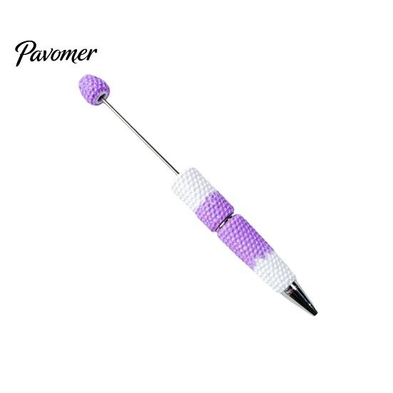Creative Writing Supplies DIY Beadable Pen, Colorful Fancy Beaded Crafting Ballpoint Craft Pens for Adults Gift Students, Party Favors, Office
