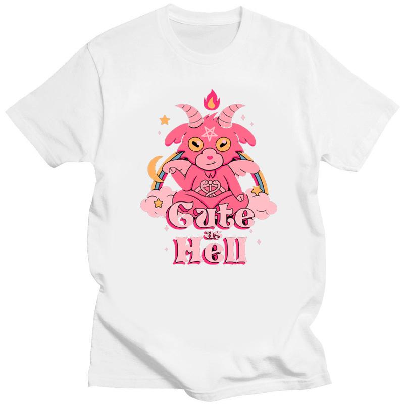 Kawaii Pastel Goth Cute Creepy Black Cat Tshirt Women Summer XS-4XL Tops Creative Pattern Personalized Street Tee Y2k