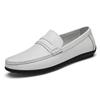 Fashion New Style Men Business Loafers Genuine Leather Slip on Flats Handmade Casual Shoes Formal Wedding Driving Shoes Breath Moccasins