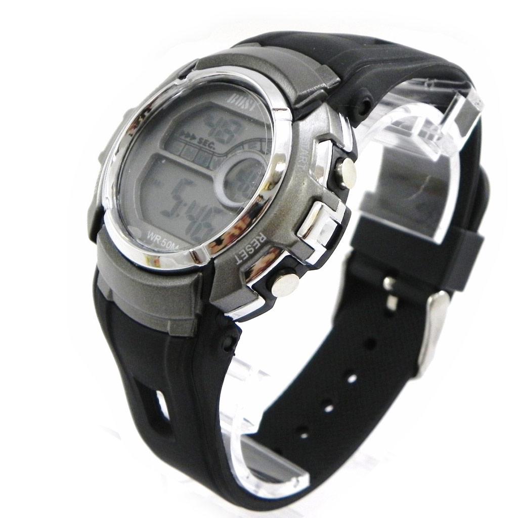 Les Trésors De Lily [I1057] - Montre Sport 'Busy' gris noir