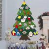 Doe-het-zelf Vilt Kerstboom Set Afneembare Versieringen, Kinderen Wandhanger Kerstcadeaus Compatibel Met Kerstdecoraties
