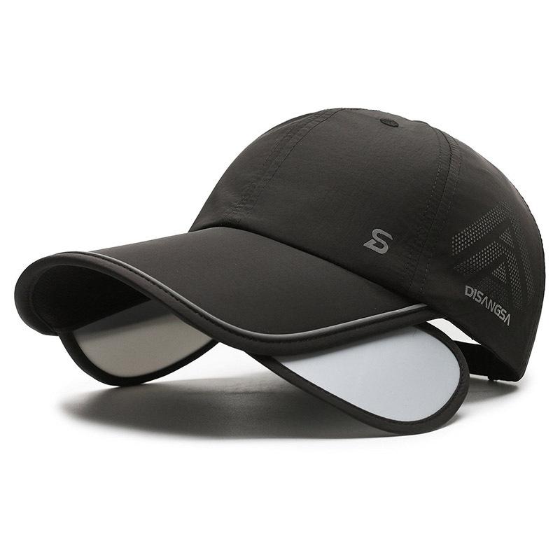

Trendy Wide Brim Baseball Cap For Spring And Autumn Perfect For Sun Protection And Wind Resistance чорний