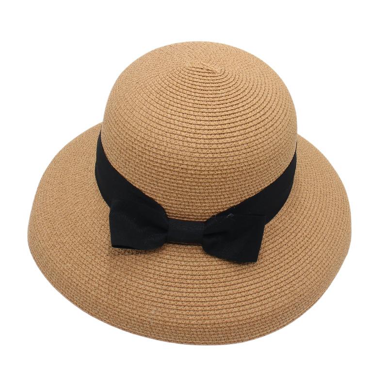 Small Fragrant Wind Straw Hat Female Ins Wind Lady Big Eaves Breathable Sun Protection Sunshade Straw Hat Retro French Style