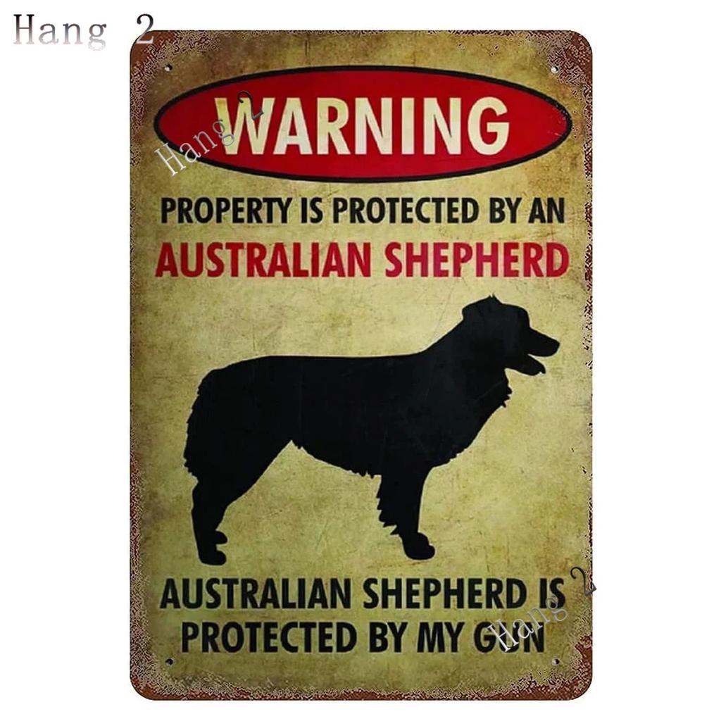 Aussie Metal Tin Sign Wall Decor Australian Shepherd Dog Bath Soap Poster Hanging Plaque Aluminum Signage Posters x Inch
