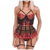 Cut Out Sexy Bra Set Fashion Embroidery Lace Transparent Sexy Lingerie Underwear Women Set