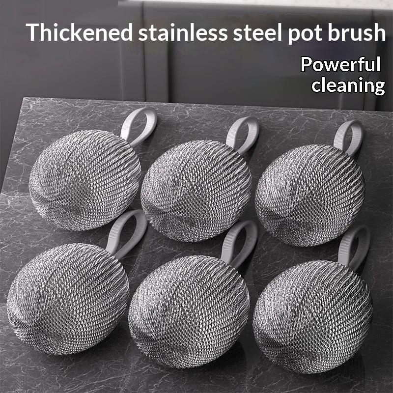 3/5 Pcs Hanging Encrypted Steel Wool Dishwashing Belt Stainless Steel Rope for Sink & Cookware Cleaning