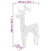 Reindeer Christmas Decoration 3 Pcs. 60x16x100 Cm Acrylic