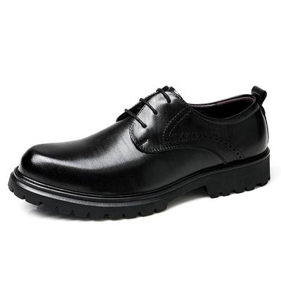 Spring English Platform Casual Derby Shoes for Men Spring Autumn New Designer Men's Dress Shoes Cow Leather Wedding Shoes Male