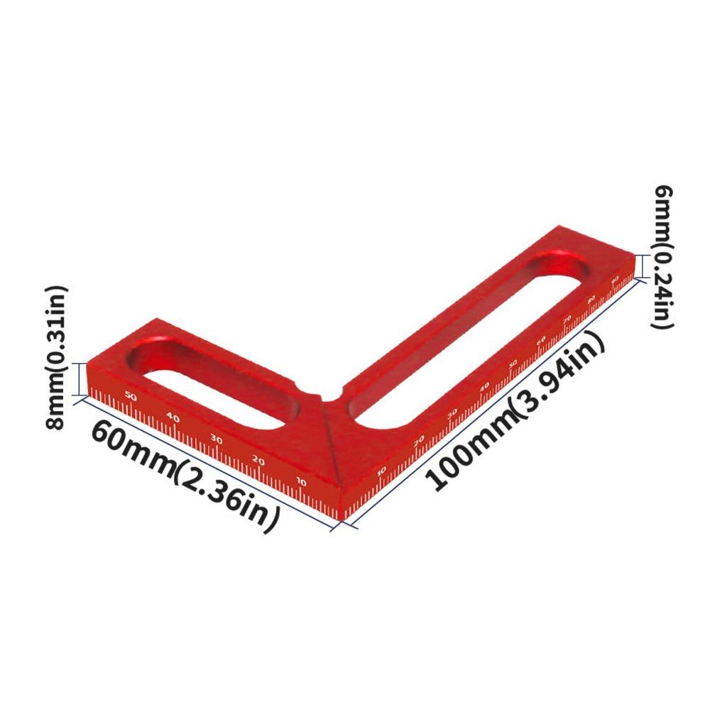 Aluminum Alloy Right Angle Ruler L Shape Design Machinist Square Measuring Square  Woodworking Use