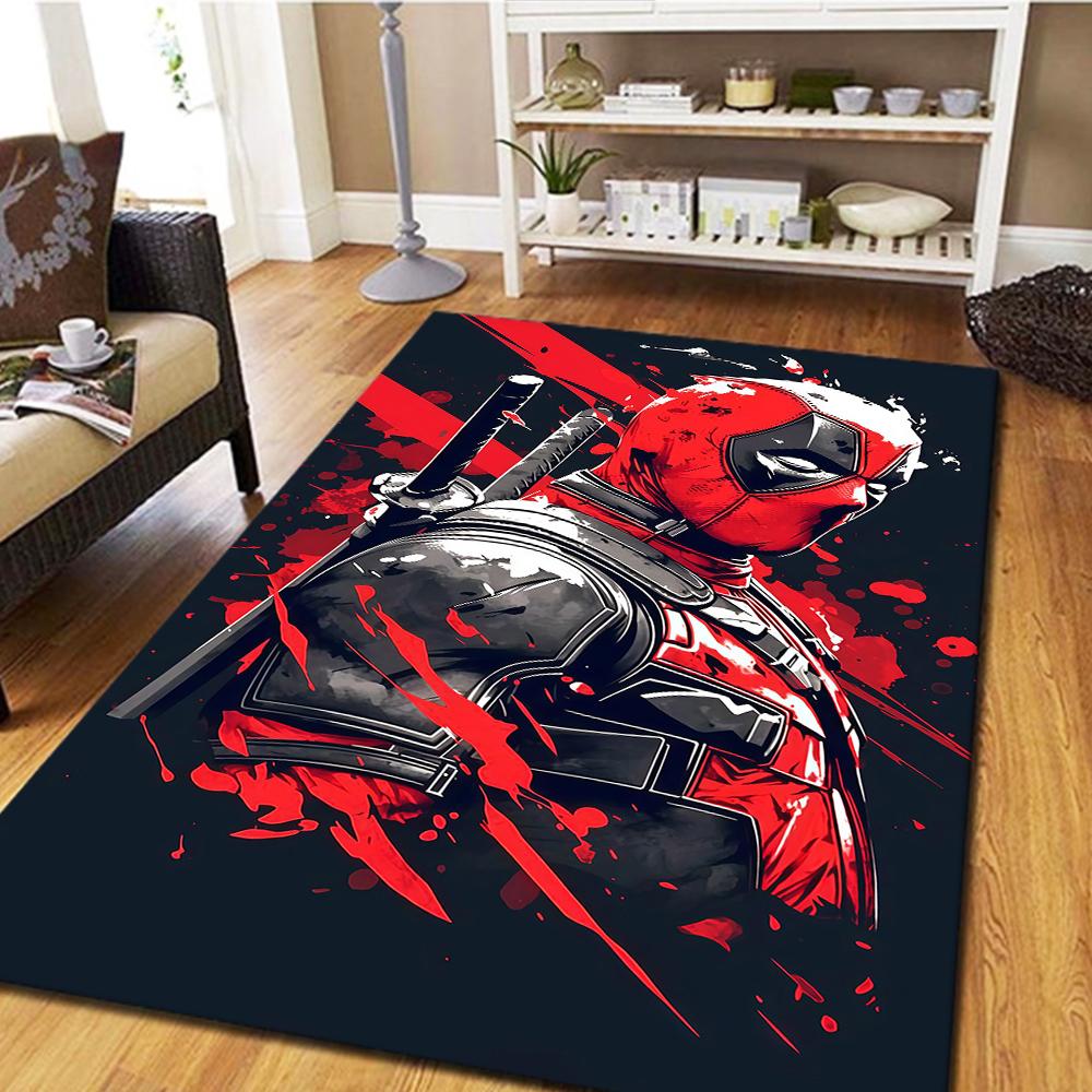 Deadpool Poster Digital Print Carpet, Bedroom Play Mat, Home Decor Floor Rug, Cool Movie Themed Mat -HYQ8