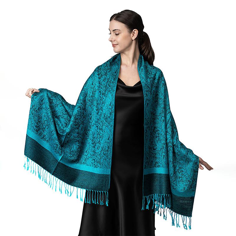 New Fashion Jacquard Women's Scarf Winter Long Soft Shawl Women's Printed Pattern Headband Comfortable and Warm