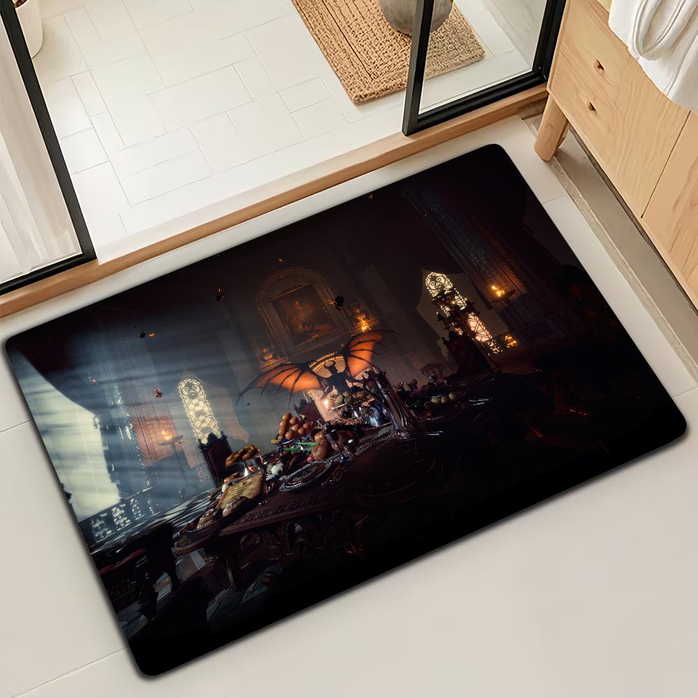 Game BG3-B-Baldur S Gate 3 Door Mat Bath Microfiber Decorative Versatile Flannel Floor Mat Quick Dry Absorbent Non-slip Sole