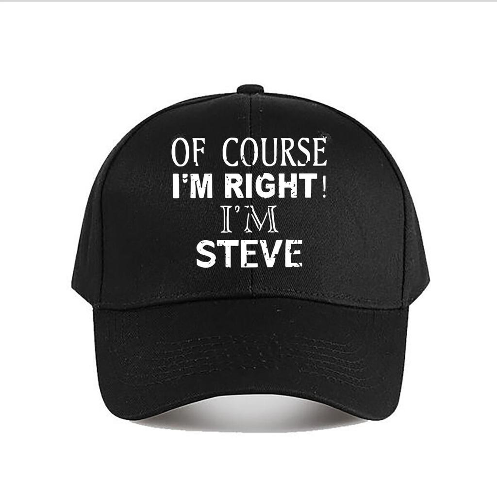 Steves Funny Slogan Baseball Cap Fashion Unisex Sunhat Womens Outdoor Sports Snapback Cap