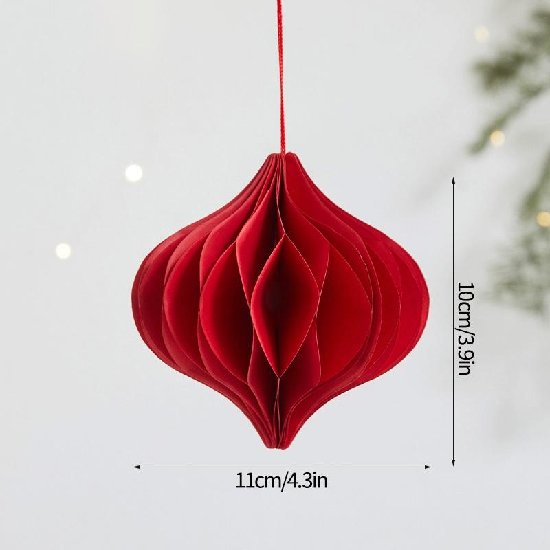 3D Paper Honeycomb Ball Santa Tree Hanging Pendant Christmas Hanging Ornament Lantern New Year Navidad Wedding Decor Supplies