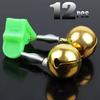SOUGAYILANG Fishing Rod Alarm Dual Alert Bells Green Glden Tone  12PcsFishing Rod Accessories Tool