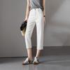 SOFSIL Women's High-Waist White Skinny Cropped Jeans