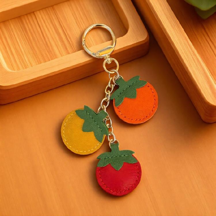 Lovely Fruit Keychain Portable PU Accessory for Practical Decorative Use