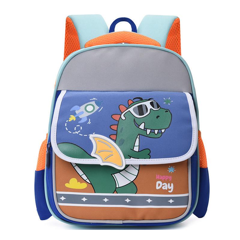 Adorable Cartoon Kids Backpack In Nylon With Lightweight Design For Boys And Girls