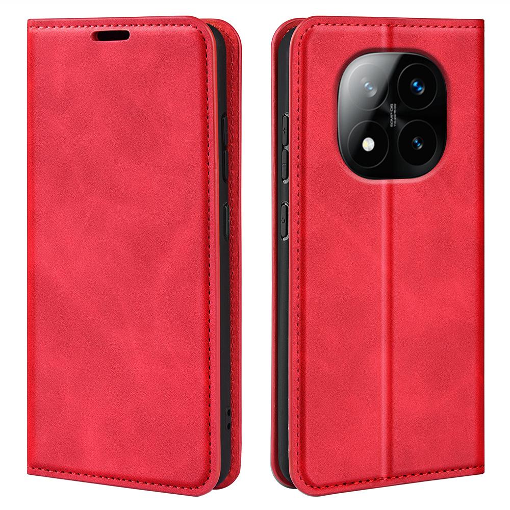 For Xiaomi Redmi Note 14 Pro+ 5G Case Skin-Touch Leather Wallet Phone Cover