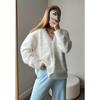 Knitted Cardigan for Women In Autumn, Loose V-neck Faux Mink Sweater, Soft and Thick Top