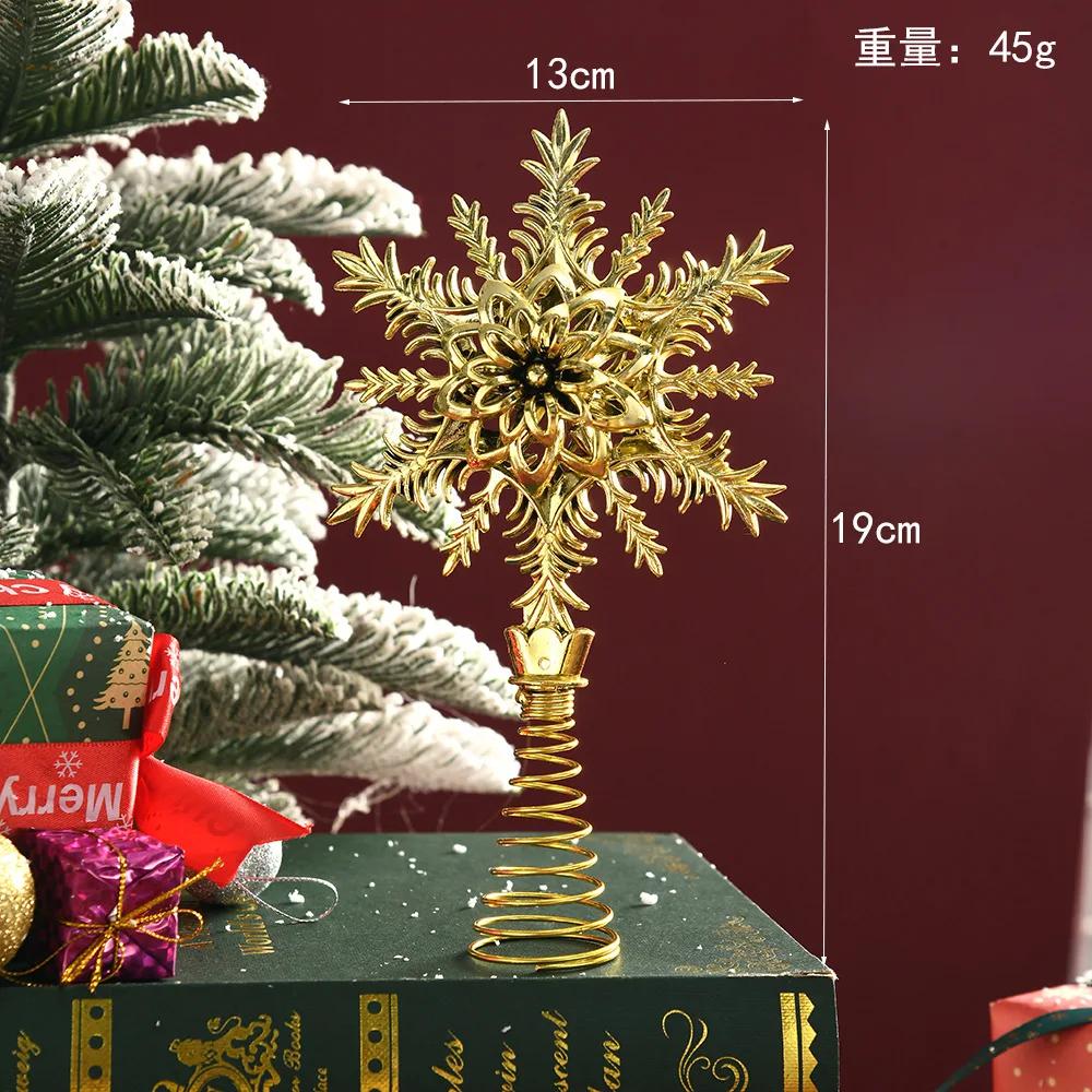 Gold Glitter Christmas Tree Top Star Christmas Decorations For Home Xmas Tree Ornaments Navidad New Year 2025 Natal Noel
