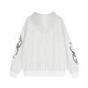 American Streetwear Striped Zip-Up Hoodie Loose Fit Mens Star Embroidery Jacket