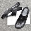 Newest Mens Sandals Genuine Leather Casual Shoes Men Beach Sandalia Brand Man Slippers Black White Sneakers Comfortable Summer Shoe