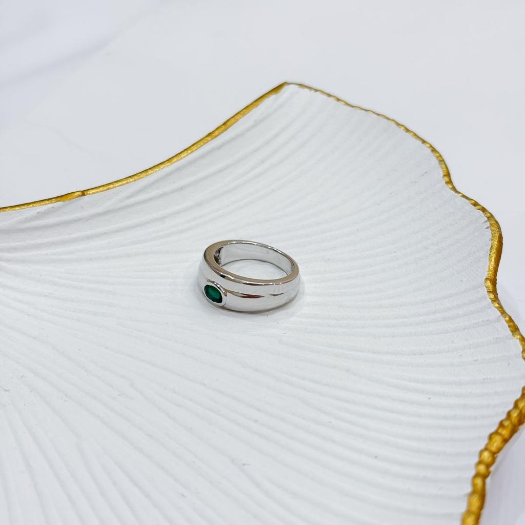 Silver Ring with Natural Agate 0.408ct, Product Weight 5.9 G (2171133)