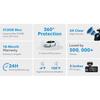 REDTIGER 3 Channel Car Camera 4k Dash Camera for IR Night Vision Car Dvr for 5G WiFi Triple Car Cameras Built-in GPS WDR