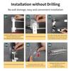 Stainless Steel Towel Rack 40cm 50cm 60cm 80cm Strong Bathroom Wall Shelf Organizer for Home Toilet Hanging