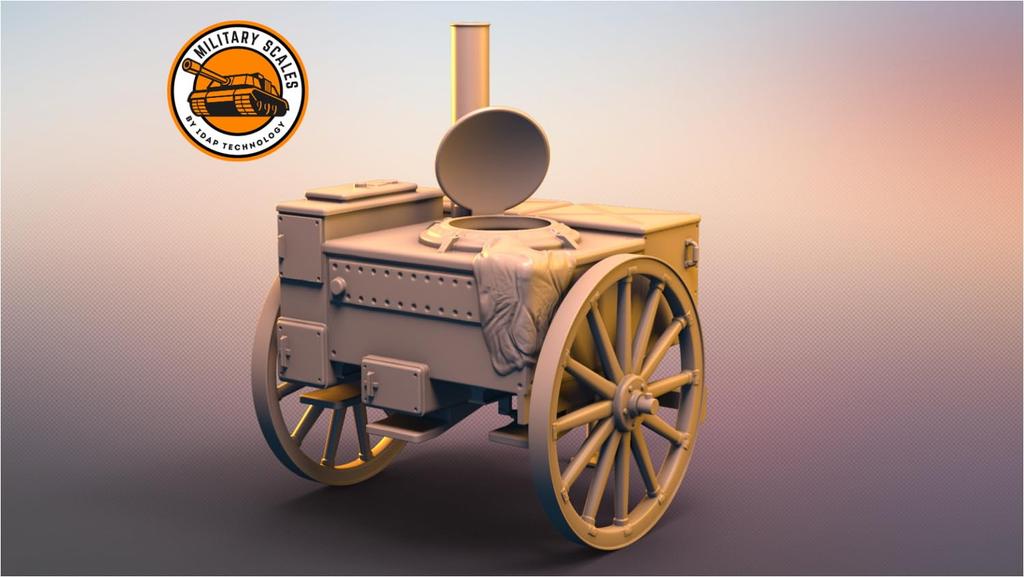 IDAP Technology 1/48 Scale German Field Kitchen (Cooking Pot Released) 3D Printer Kit PD48063-1