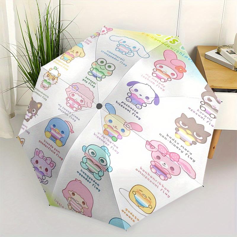 

Sanrio Automatic Opening and Closing Parasol Compact Travel umbrella with 8 Ribs for Women and Men Ideal Birthday/Christmas Gift, Outdoor Ac
