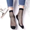 Solid Color Black Breathable Fashion Women Hollow Out Fishnet Socks Short Socks Ankle Socks Mesh Net Socks