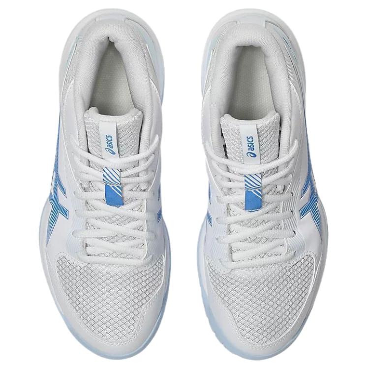 Asics Gel-Task 4 Mt Soft Comfortable Durable High-Top Volleyball Shoes Women Sneaker White Blue 1072A105-102