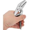 2pcs Locking Pliers Set, 4.3in Ground Mouth 4.9in Straight Jaw Lock Clamp Locking Pliers Tool