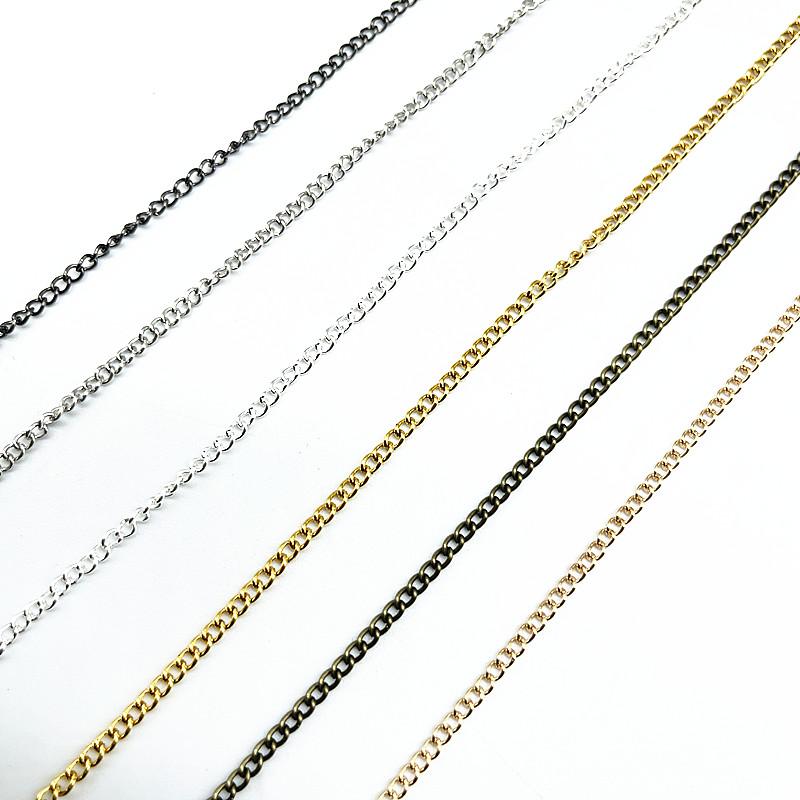 2yards Golded/silvered/Bronze/Black Plated Necklace Chain for Jewelry Making Findings DIY Necklace Chains Materials Handmade