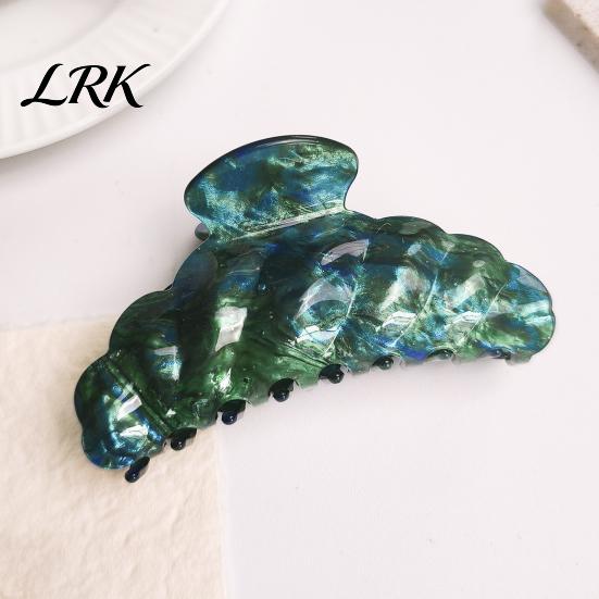 Elastic Metal Core Hair Clip Claw for Women, Crescent Moon Shape Clip, Gradient Color Back Smooth Edge Head Claw, Versatile Accessory Long Short Daily