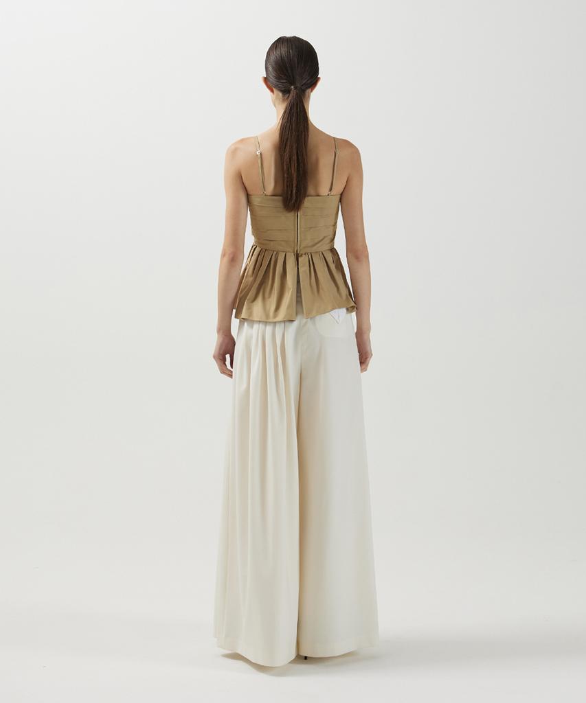 Meuameu Layered Pin Tuck Slacks