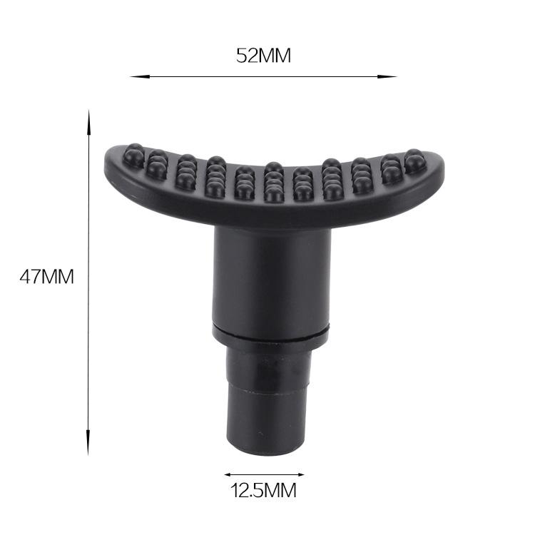 12.5mm Muscle Relaxer Fascia Gun Head: Metal & ABS PP Home Fitness Massage Stick Accessory.