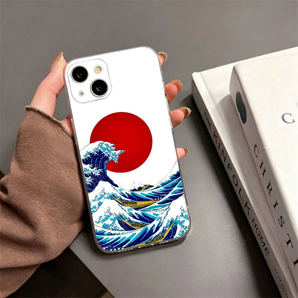 G-Great Wave Off Kanagawa Phone Case For iPhone17,16,15,14,13,12,11 Plus,Pro Max Soft Transparent Cover