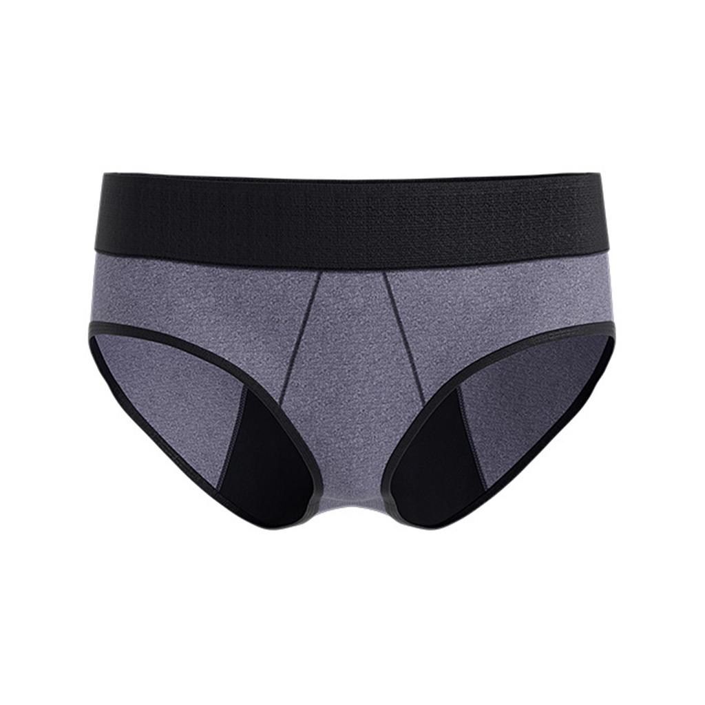 Women Mid Rise Stretch Period Underwear Absorbent Leakproof Briefs Reusable Cotton Blend Protective Panties for Everyday Wear