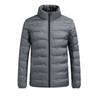 Men's Winter Self-Heating Insulated Down Jacket: Lightweight, Stand-Up Collar, Solid-Color Outerwear