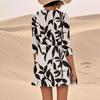 Women's 3/4 Sleeved Printed Fashion Loose Casual Dress