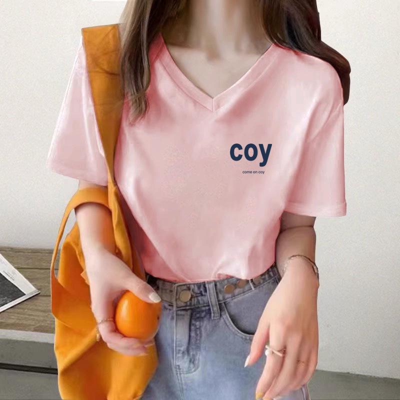 

Повседневная футболка женская большого размера в корейском стиле, свободного кроя, с круглым вырезом и короткими рукавами, белая Small