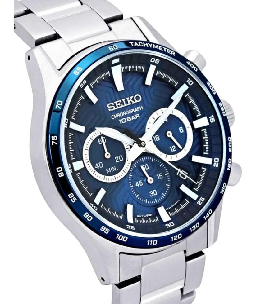 SEIKO Quartz CHRONOGRAPH Sapphire Stainless Steel Men Watch SSB445P1