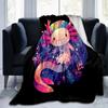 1pc Cute Axolotl  Soft Warm Home Decorative Blankets for Couch Bed Sofa, Living Room, Travel, Camping, Car Blankets