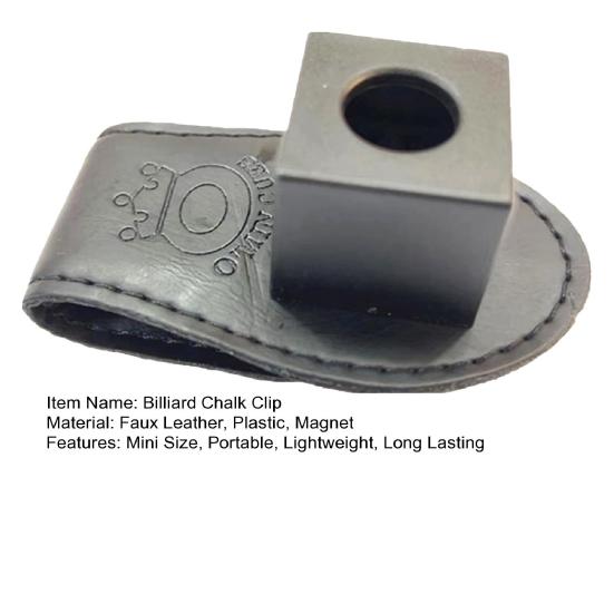 Universal Portable Billiard Chalk Holder Wear Resistant Simple Installation Compact Size Magnetic Belt