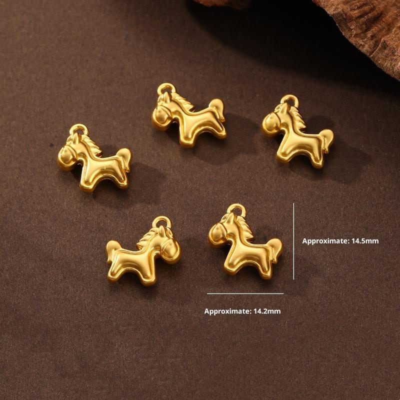5Pcs Zinc Alloy Painted Pony Pendant Charms Diy Necklace Bracelet Earrings Accessorie