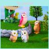 Adorable Resin Owl Figurine Miniature Garden Decor Cute Cartoon Animal Craft