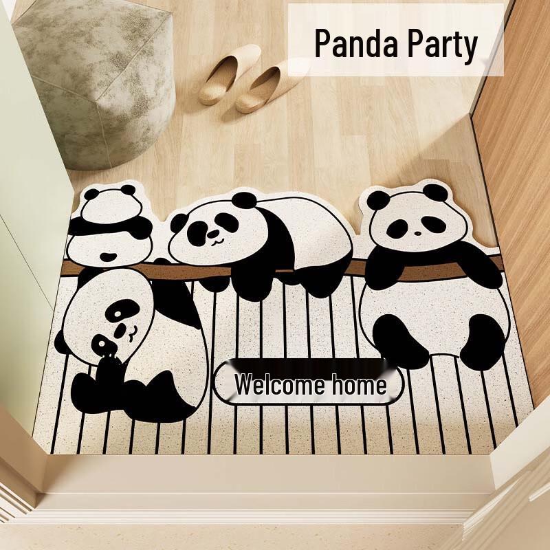 Panda Entrance Loop Pile Doormat